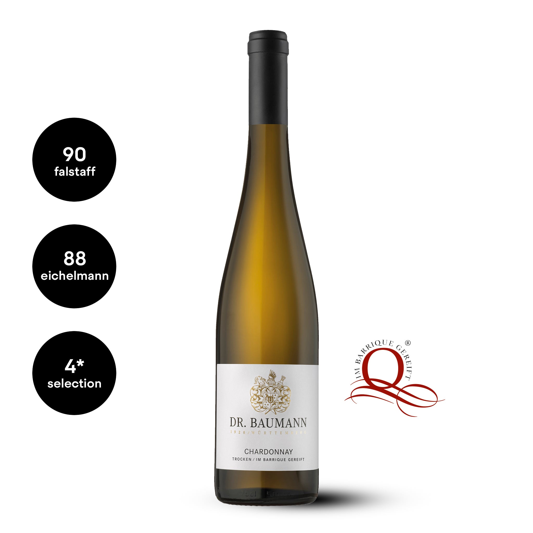 Weingut Dr. Baumann Chardonnay QbA trocken im Barrique gereift Weißwein
