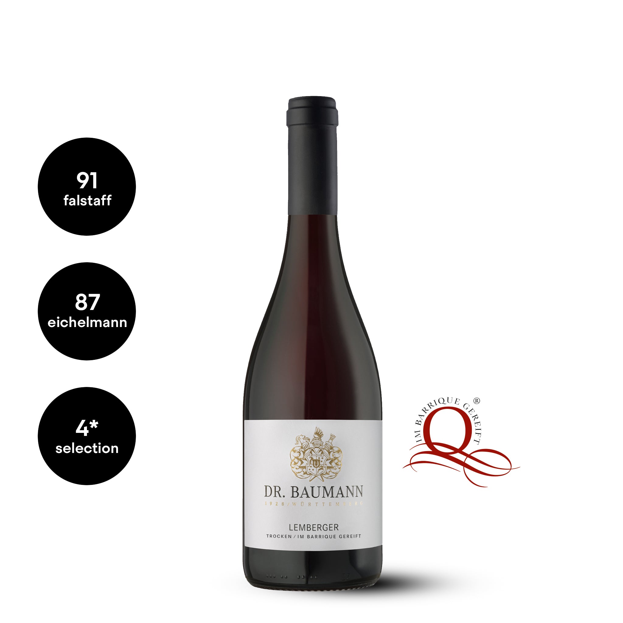 Weingut Dr. Baumann Lemberger QbA trocken im Barrique gereift Rotwein
