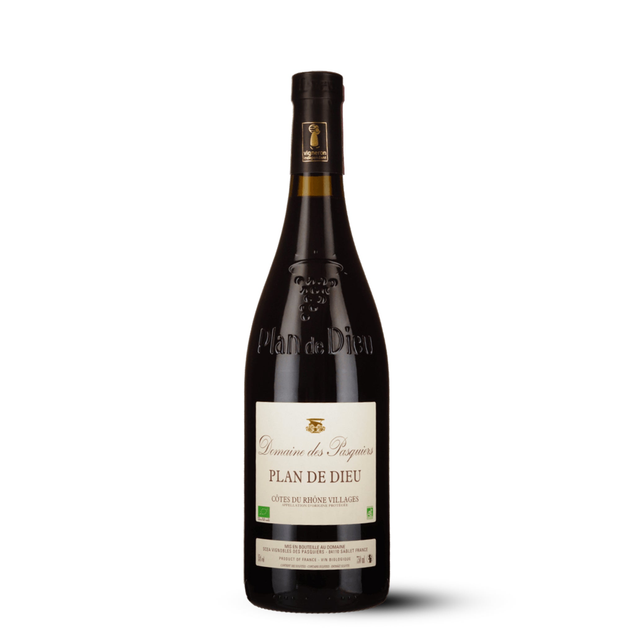 Côtes du Rhône Rouge AOP. Domaine des Pasquiers