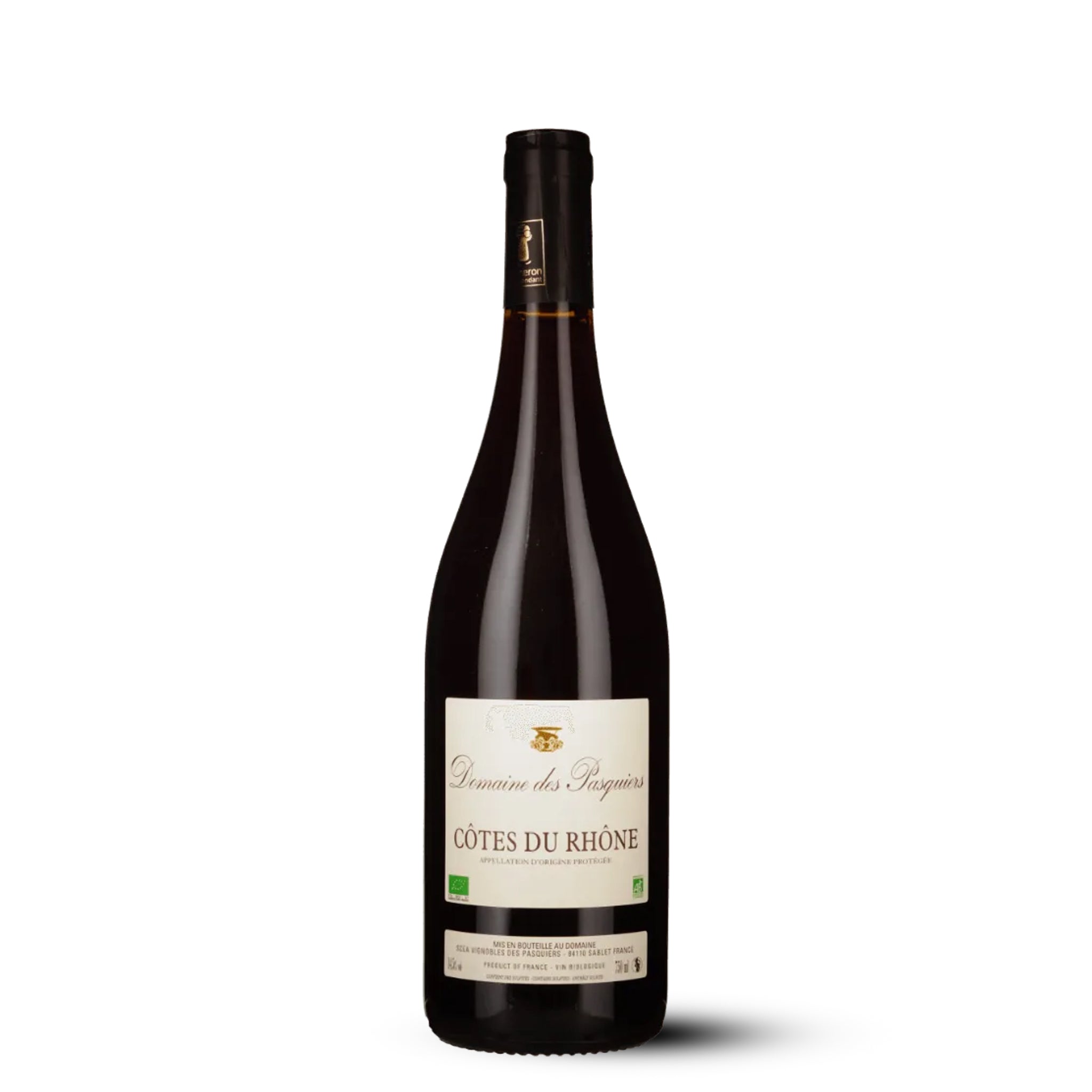 Côtes du Rhône Rouge AOP. Domaine des Pasquiers